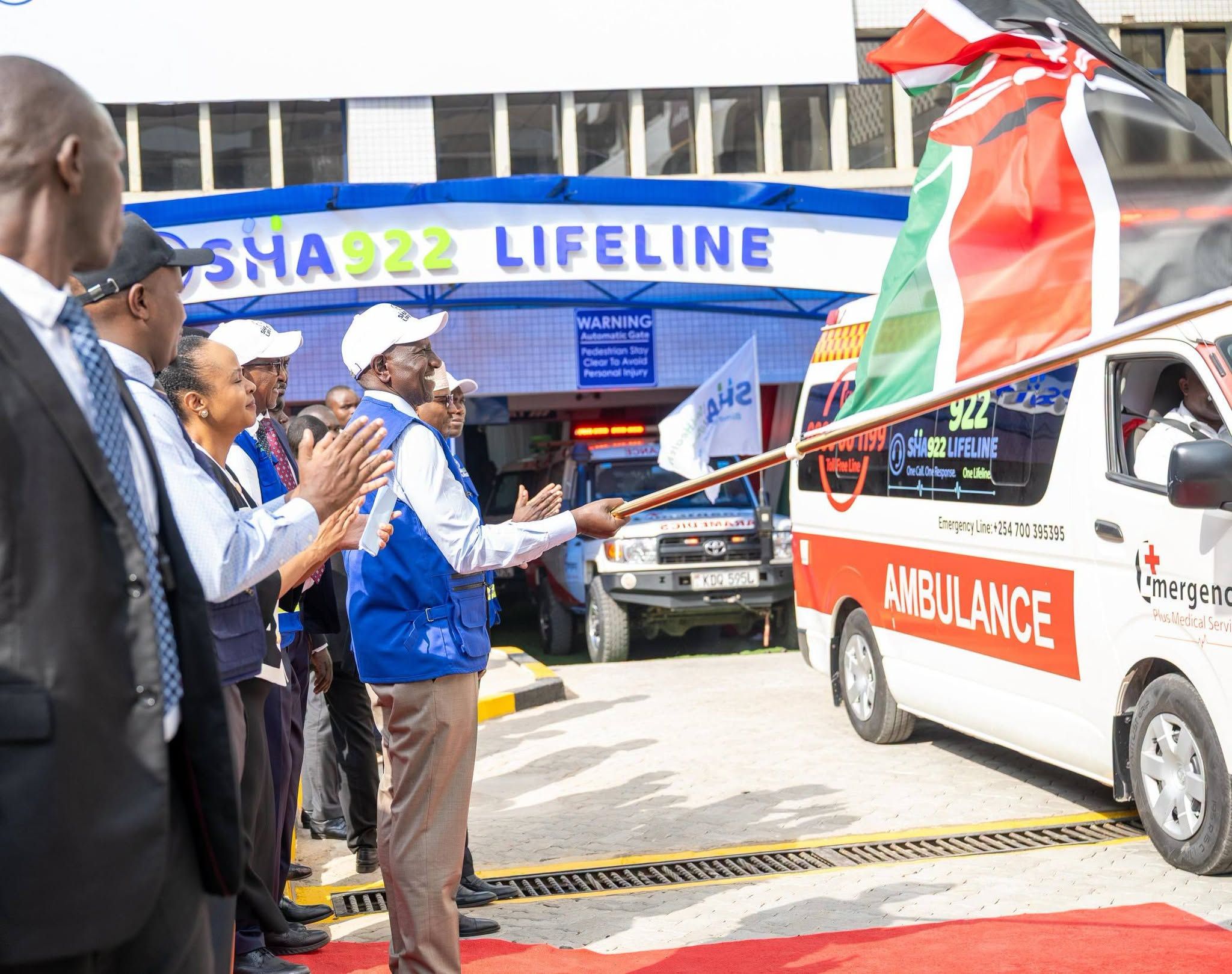 Ruto launches national 922 emergency line for ambulance response