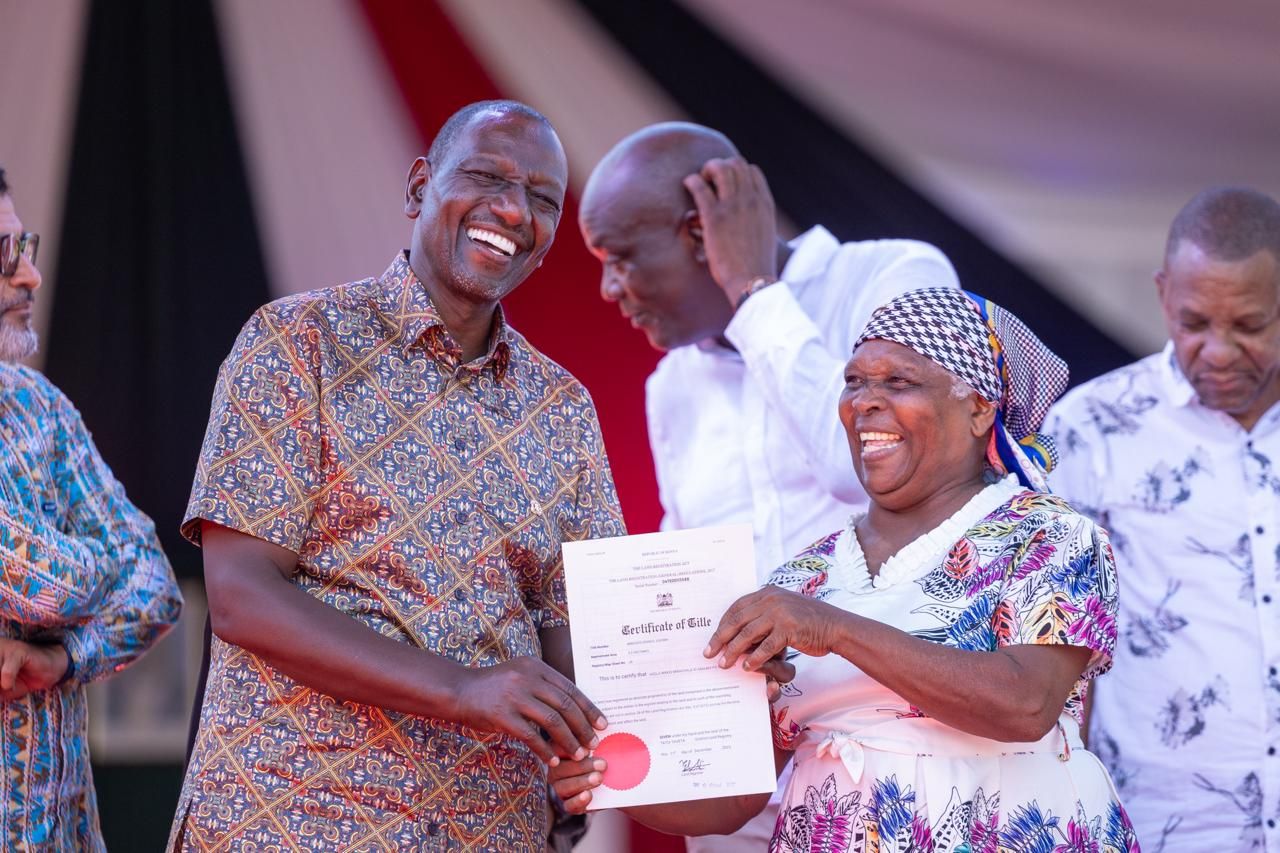 Ruto courts Coast with title deeds in major land ownership push